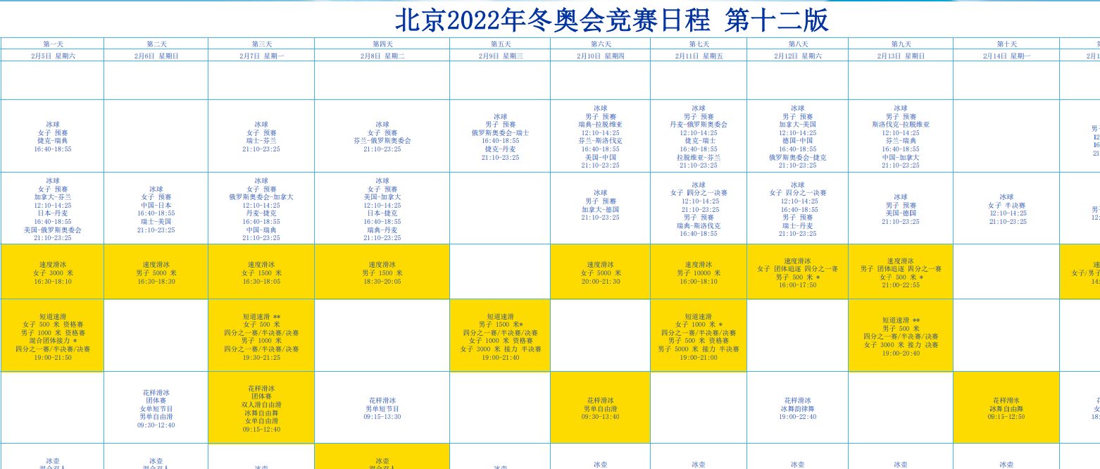 北京奥运会火炬手名单都有谁20222022冬奥会赛程安排时间表最新表一览